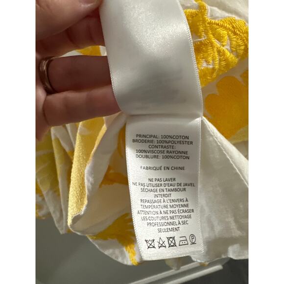 Acler Yellow and White Bastia Golden Leaves Dress - Picture 7 of 11